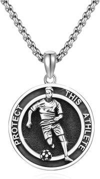 wholesale  Soccer Player Protect This Athlete Sports Pendant Necklace-D-Soccer Necklace