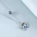 TOUPOP Sterling Silver Necklace Letter Turtle Compass Anchor Mom Pineapple Butterfly Shark Tooth Lotus Jewelry Gift-0-3