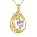 wholesale 925 Sterling Silver Heart Pendant Necklace Wholesale Gold Plated-0-23