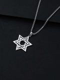 wholesale 925 Sterling Silver Star of David Pendant Necklace for Men & Women - Jewish -0-4