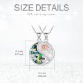 wholesale 925 Sterling Silver Yin Yang Sun & Moon Pendant Necklaces Couples Matching Set Gift for Her Lovers' Day Present-0-1