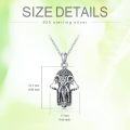 wholesale 925 Sterling Silver Elephant Hand Pendant Necklace for Women Men Protection Lucky Charm s-0-3
