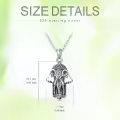 wholesale 925 Sterling Silver Elephant Hand Pendant Necklace Wholesale for Women Men Protection Lucky Charm s-0-3