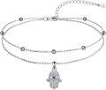 wholesale 925 Sterling Silver Hamsa Evil Eye Adjustable Bracelet Christmas s for Women-0-0
