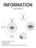 TOUPOP 925 Sterling Silver Evil Eye Protection Necklace For Women-0-1