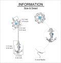 wholesale 925 Sterling Silver Anchor & Ship Wheel Lariat Necklace Gift for Music Lovers-0-2