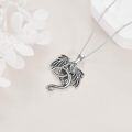 wholesale 925 Sterling Silver Crystal Dragon Pendant Necklace Jewelry-0-4