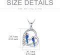 wholesale 925 Sterling Silver I Love You Forever Birds Pendant Necklace for Women Girls Mothers Day Gift-0-3