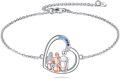 wholesale 925 Sterling Silver Angel and Moon Charm Bracelet - Best Friend Gifts for Women-0-0