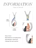 TOUPOP Sterling Silver & Stone Cat Necklace for Women-0-3
