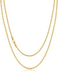 wholesale 925 Sterling Silver & 18K Gold Plated Sparkling Gypsophila Chain Necklace-Sparkle Gypsophila Chain-18K Gold Plated 2mm