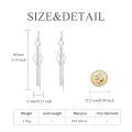 wholesale 925 Sterling Silver Threader Earrings for Women - Long Chain Dangle Hypoallergenic Tassel Earrings Fashion Jewelry-0-1