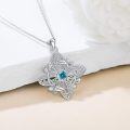 wholesale 925 Sterling Silver Birthstone Witches Knot Pendant Necklace-0-1