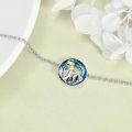 wholesale 925 Sterling Silver Swarovski Crystal Abalone Mountain Charm Bracelet for Skiing and Hiking Enthusiasts-0-2