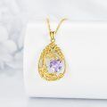wholesale 925 Sterling Silver Heart Pendant Necklace Wholesale Gold Plated-0-25