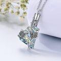 wholesale 925 Sterling Silver Blue Topaz Crystal Butterfly Pendant Necklace for Women 3D Charm Chain Gift Boxed-0-2