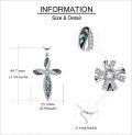 wholesale 925 Sterling Silver Abalone Shell Inlay Cross Pendant Necklace Religious s for Women and Men-0-4