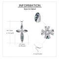 wholesale 925 Sterling Silver Abalone Shell Inlay Cross Pendant Necklace Religious s for Women and Men-0-4