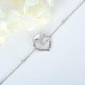 wholesale 925 Sterling Silver Graduation Heart Charm Bracelet for Women Girl's Gift-0-2