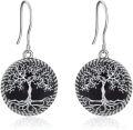 wholesale Sterling Silver Tree of Life Dangle Earrings for Women Girls Jewelry Gifts-0-19