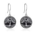 wholesale 925 Sterling Silver Tree Of Life Earrings Wholesale With Rainbow Abalone Shell-0-10