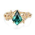 wholesale 10k Gold Emerald Leaf Rings Wholesale With Diamonds-0-0