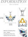 wholesale TOUPOP Game Necklace 925 Sterling Silver Sword Triforce Pendant Necklaces Jewelry Gifts For Men Women Birthday Graduation Gifts For Men Women -0-3