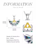 TOUPOP Sterling Silver Sword Triforce Pendant Necklace Jewelry Gifts-0-3