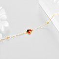 wholesale 14K Gold Ladybug Charm Bracelet Minimalist Fashion s for Girls and Women-0-2