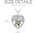 wholesale TOUPOP Peridot August Birthstone Necklace Sterling Silver Tree Of Life Pendant Necklace Irish Celtic Heart Tree Jewelry Birthday Christmas Gifts For Women Wife Girlfriend -0-5