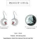 wholesale 925 Sterling Silver Snowman Moon Drop Earrings - Festive Holiday  for Her-0-3