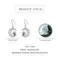 wholesale 925 Sterling Silver Snowman Crescent Moon Snowflake Christmas Drop Earrings-0-3