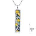 TOUPOP Silver Sunflower Urn Necklace-0-0