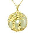 TOUPOP 14K Gold Plated Sterling Silver Tree Of Life Animal Pendant Jewelry-0-0