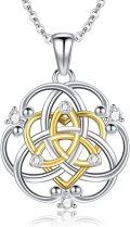 wholesale 925 Sterling Silver Celtic Triquetra Trinity Knot Pendant Necklace s for Her Him-0-0