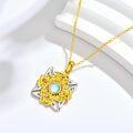 wholesale 925 Sterling Silver Celtic Knot Moonstone CZ Pendant Necklace for Women-0-1