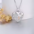 TOUPOP Sterling Silver Locket Necklace Gift for Mom Daughter-0-3