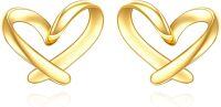 wholesale 14K Gold Heart Studs for Women Minimalist Fashion  Ideas-Irregular Heart Earrings