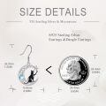 wholesale 925 Sterling Silver Cat On Moon With Star Earrings-0-4