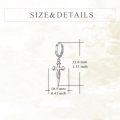 wholesale 925 Sterling Silver Baseball Stitched Cross Drop Dangle Earrings - Irish Fashion s for Women-0-5