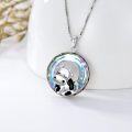 wholesale 925 Sterling Silver Round Crystal Cow Pendant Necklace for Women Mother's Day Gifts-0-1