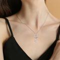 wholesale 925 Sterling Silver Key Pendant Necklace Wholesale With Orb And Bow-0-3