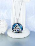 wholesale TOUPOP Evil Eye Necklace For Women 925 Sterling Silver Triangle Luck Protection Amulet Pendant Necklace With Crystal Anniversary Birthday Christmas Jewelry Gifts For Mom Wife Girlfriend Sister Friend -0-2