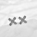 wholesale 925 Sterling Silver Norse Celtic Cross Stud Earrings for Men & Women - Viking  Set-0-1