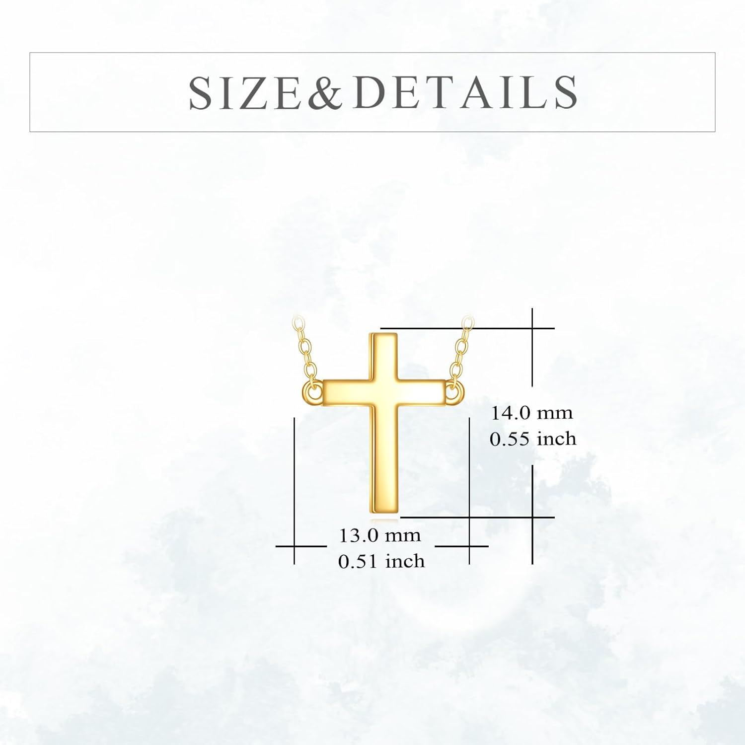 wholesale 14K Gold Cross Pendant Necklace Religious Jewelry for Men and Women-0-3