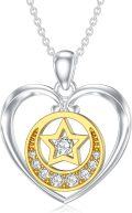 wholesale 925 Sterling Silver Star and Cubic Zirconia Pendant Necklaces for Women-0-0