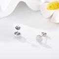 wholesale 925 Sterling Silver Golf Ball Stud Earrings-0-2