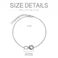 TOUPOP Sterling Silver Purple Crystal Infinity Bracelet For Women-0-2