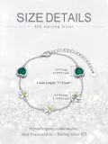 wholesale 925 Sterling Silver Heart & Flower Charm Adjustable Bracelet for Women and Girls Gift-0-1