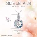 wholesale TOUPOP Tree Of Life Urn Necklace For Ashes Sterling Silver Butterfly Cremation Jewelry For Ashes Round Crystal Memorial Pendant Jewelry For Women Friends Mom (tree Of Life & Butterfly) -0-4